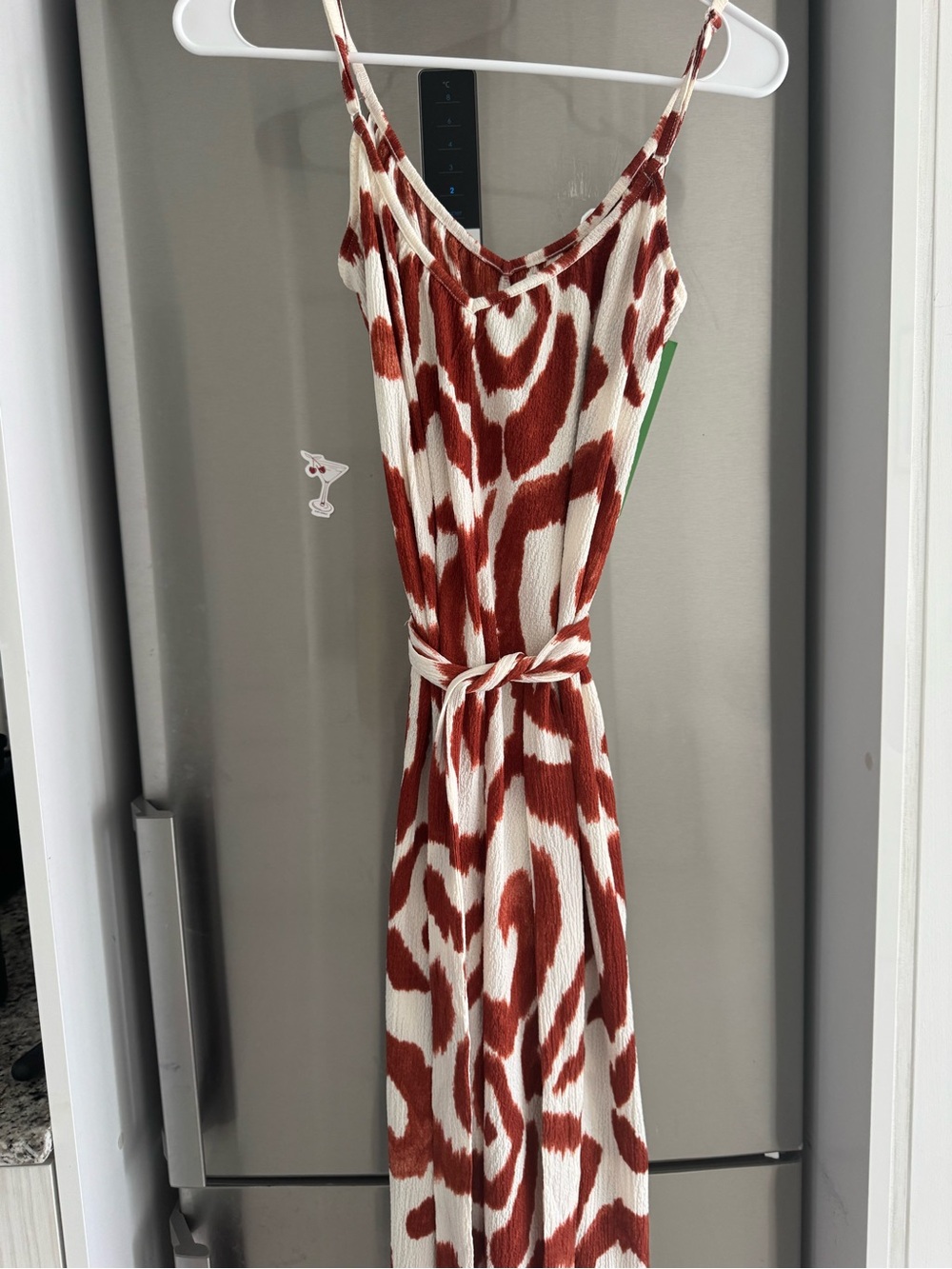 H&M White & Rust Pattern Jumpsuit